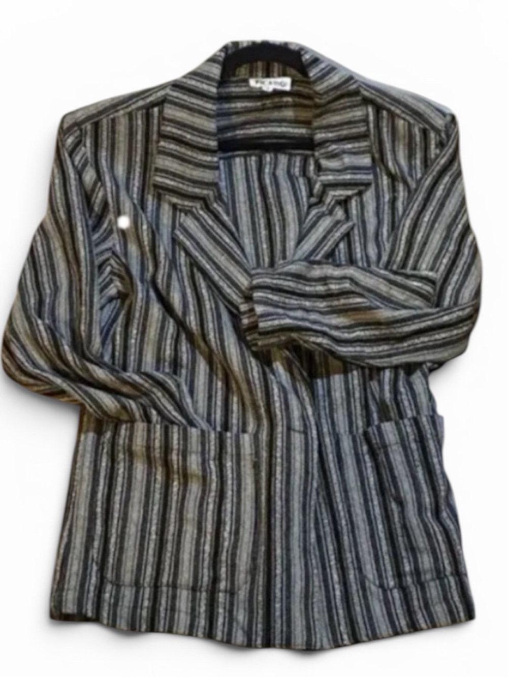 Vintage Oversized Brown Stripped Blazer| Size 8